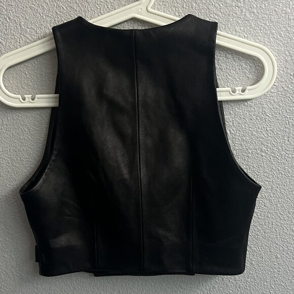 NWT Alexander Wang Leather Vest Top Size 2 - Picture 2 of 5